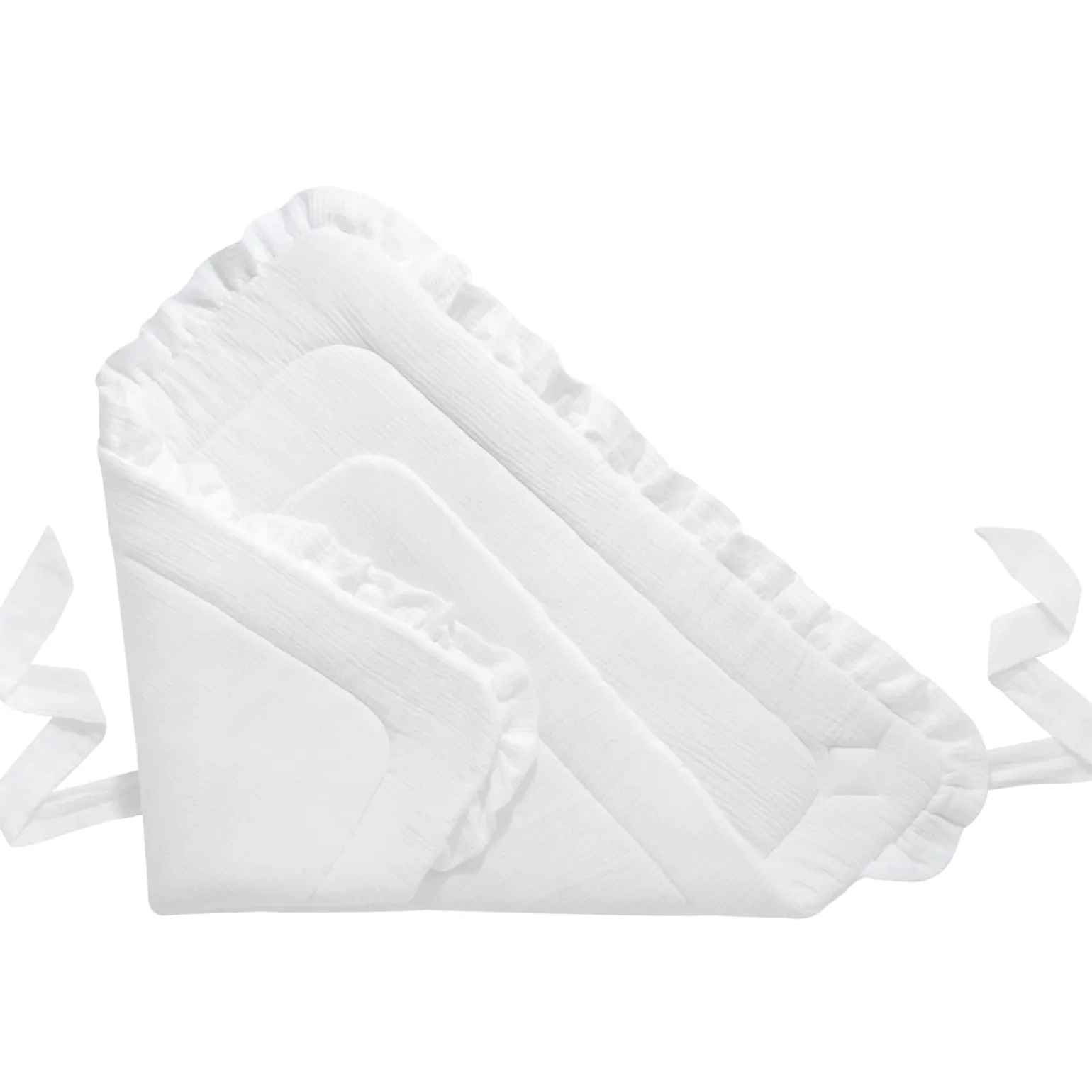 Rożek niemowlęcy muślinowy - White
