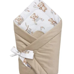 Rożek niemowlęcy Velvet - Boho Bears i Cappuccino Soft Velvet
