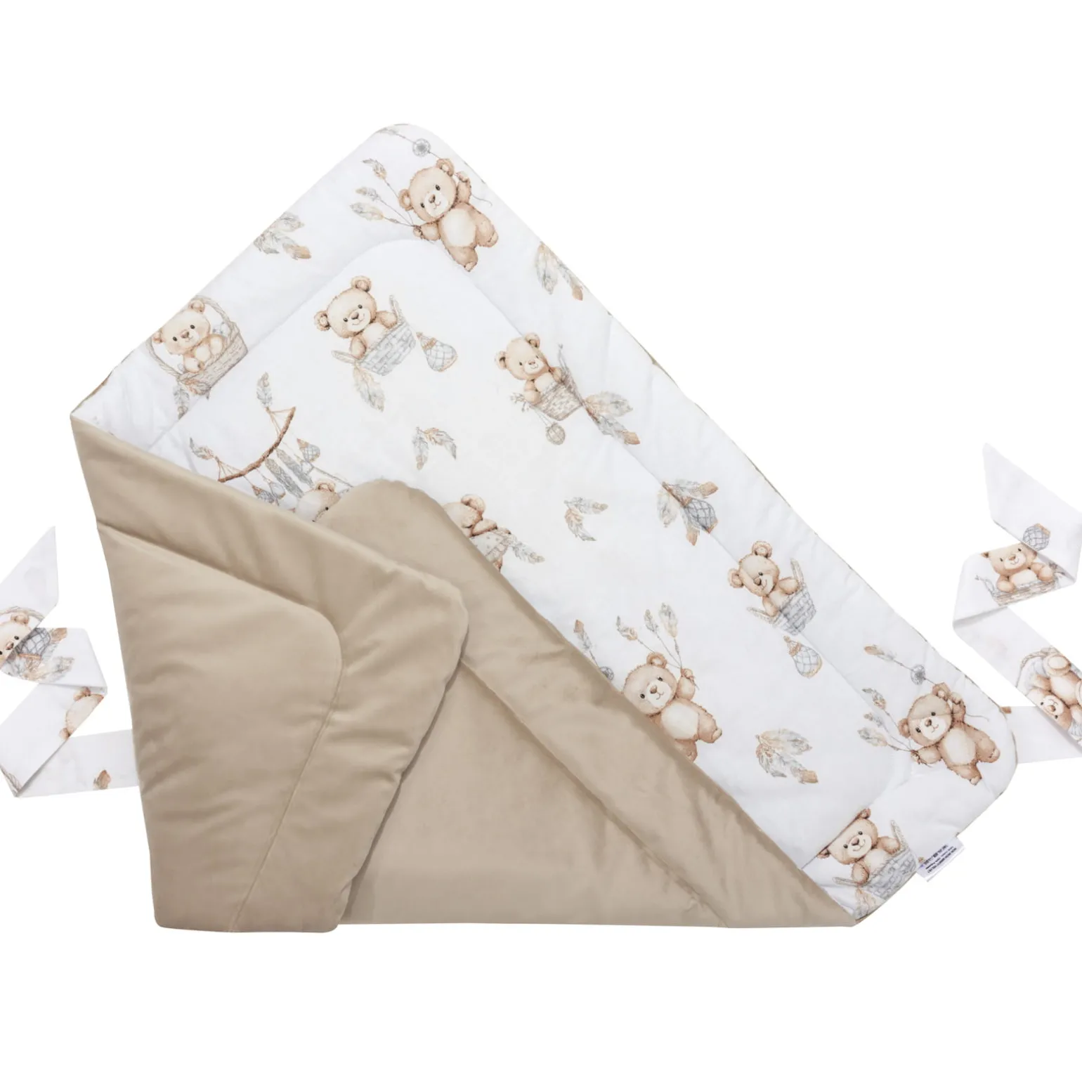 Rożek niemowlęcy Velvet - Boho Bears i Cappuccino Soft Velvet