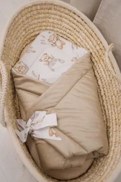 Rożek niemowlęcy Velvet - Boho Bears i Cappuccino Soft Velvet