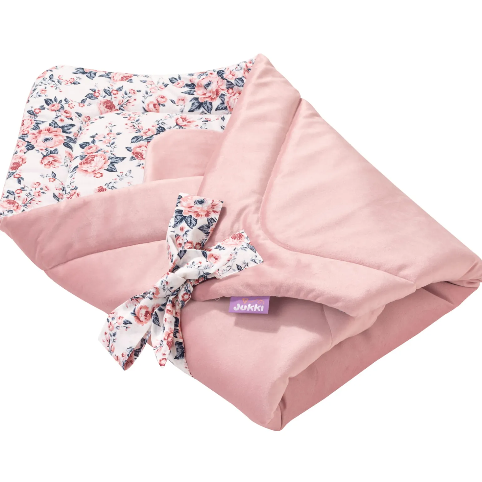 Rożek niemowlęcy Velvet - Roses i Smokey Pink Soft Velvet