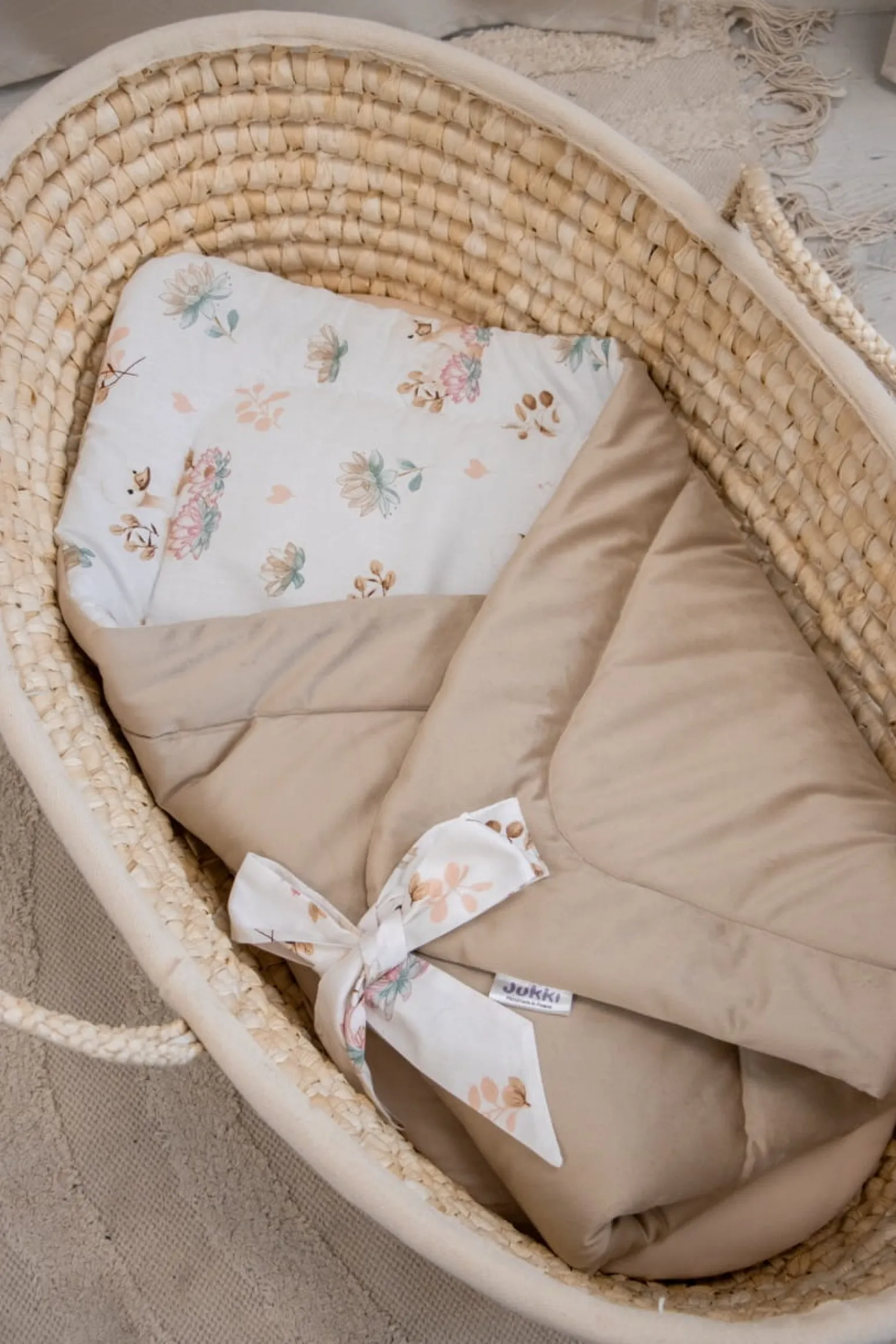 Rożek niemowlęcy Velvet - Swan Family i Cappuccino Soft Velvet