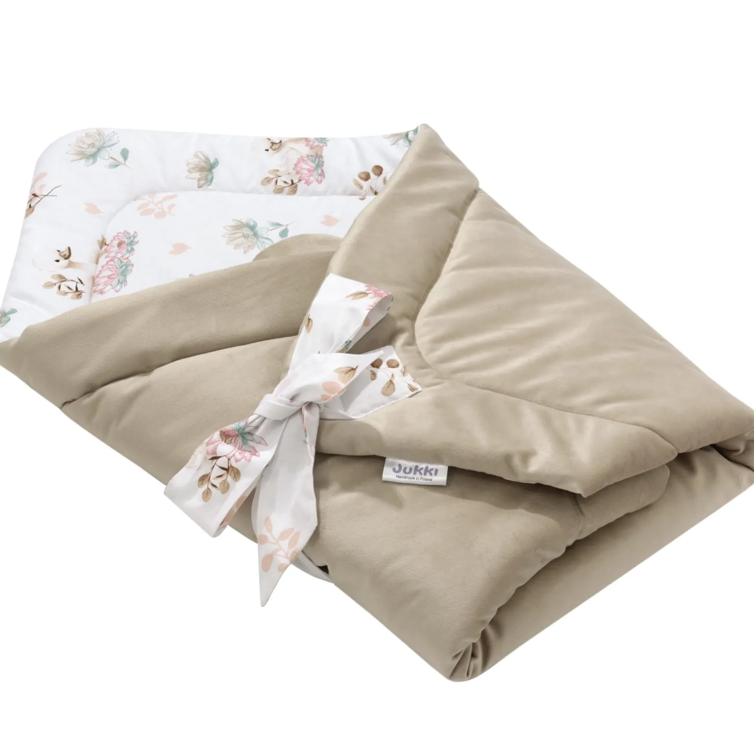 Rożek niemowlęcy Velvet - Swan Family i Cappuccino Soft Velvet