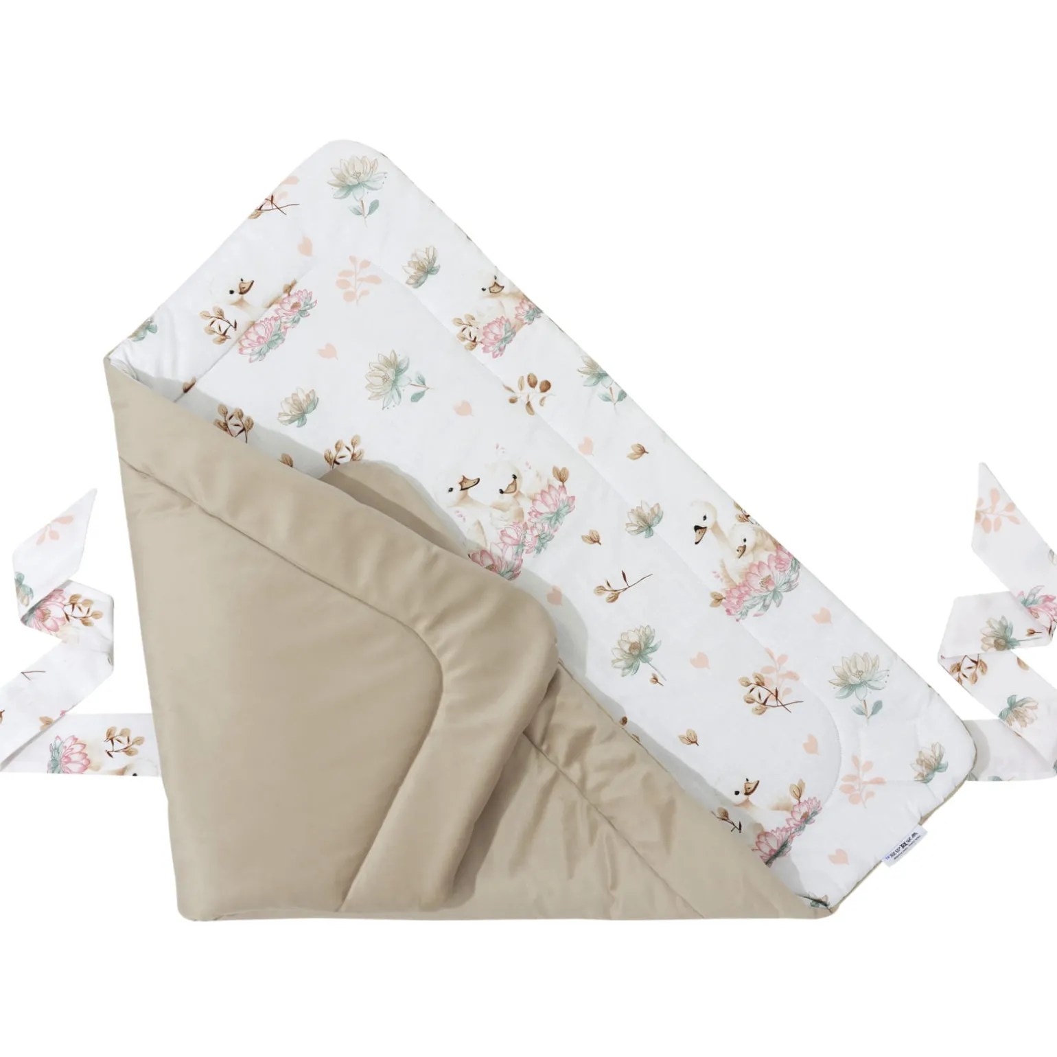 Rożek niemowlęcy Velvet - Swan Family i Cappuccino Soft Velvet