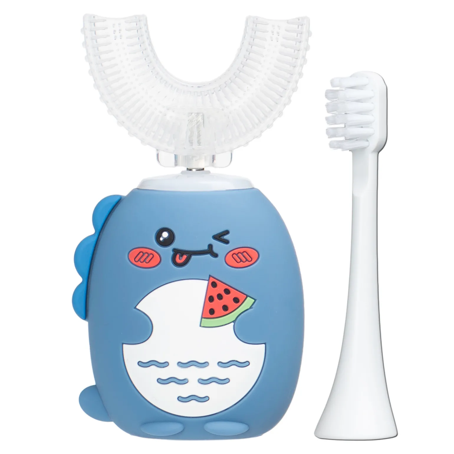 SIMED Szczoteczka Soniczna 360 dla dzieci – 360 U-shape 2w1 – Niebieska