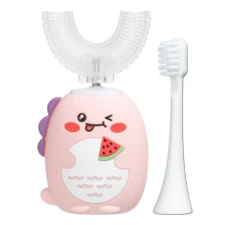 SIMED Szczoteczka Soniczna 360 dla dzieci – 360 U-shape 2w1 – Różowa