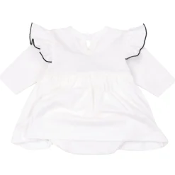 Sukienka z body Black Teddy Bear - White