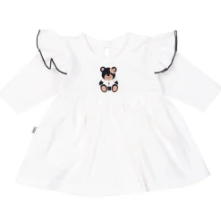 Sukienka z body Black Teddy Bear - White