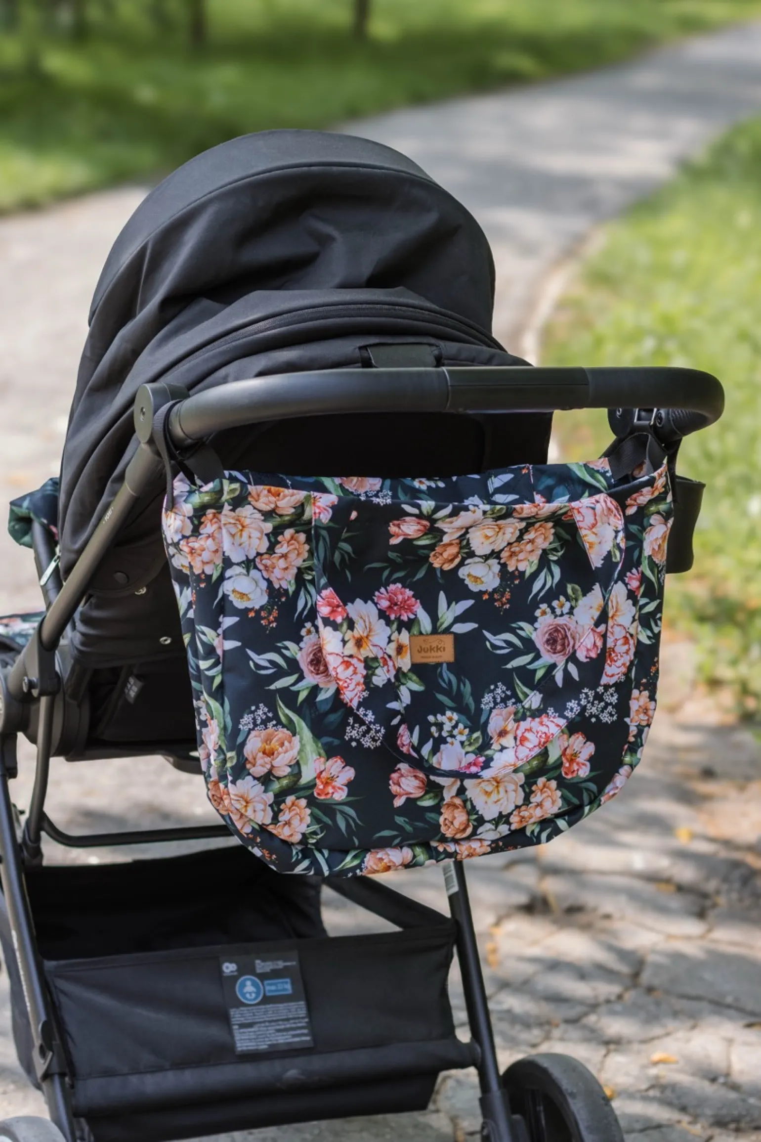 Torba do wózka dziecięcego Simple Shopper Bag Peony Black