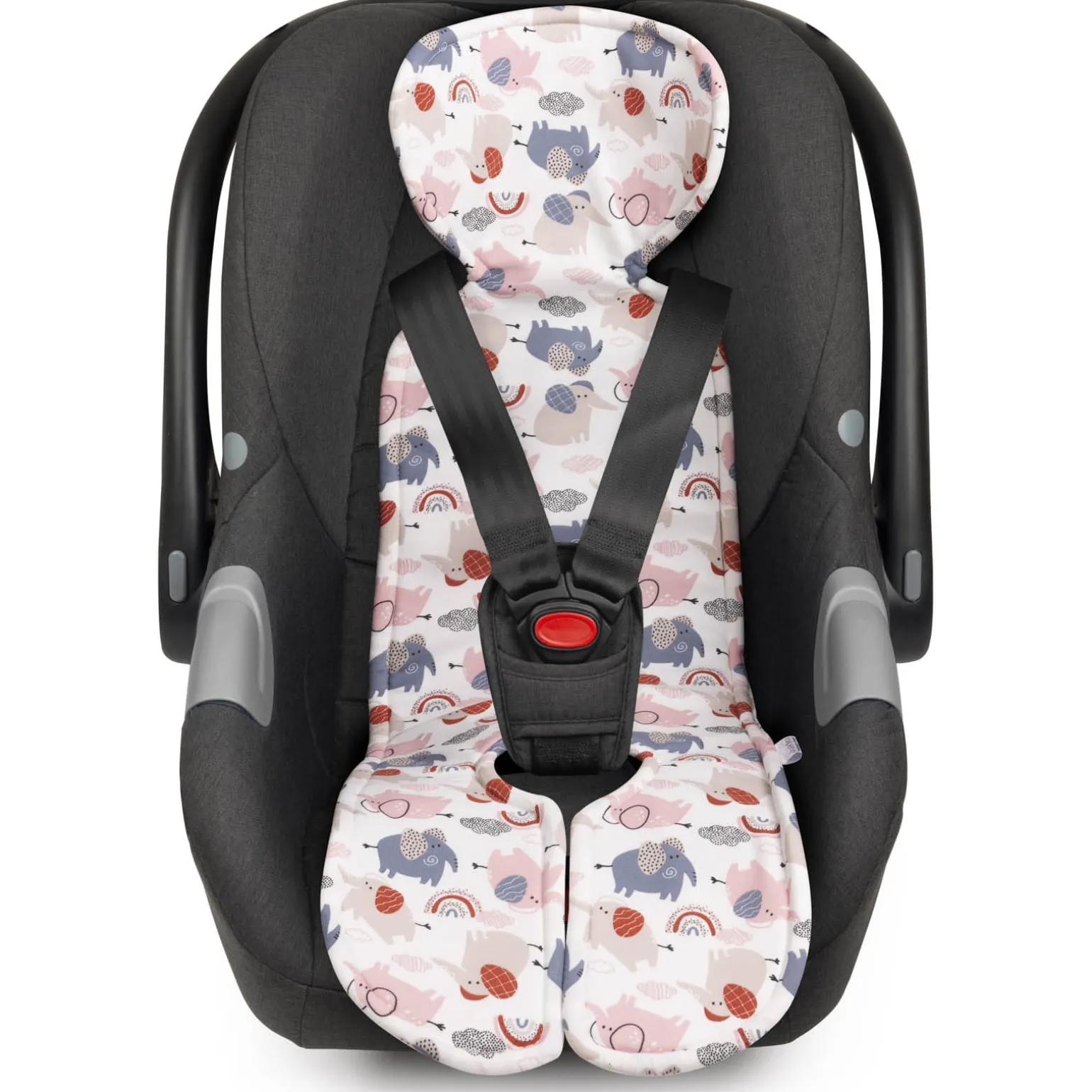 Wkładka antypotowa do fotelika 0-13 kg i 9-18kg - Pink Elephants