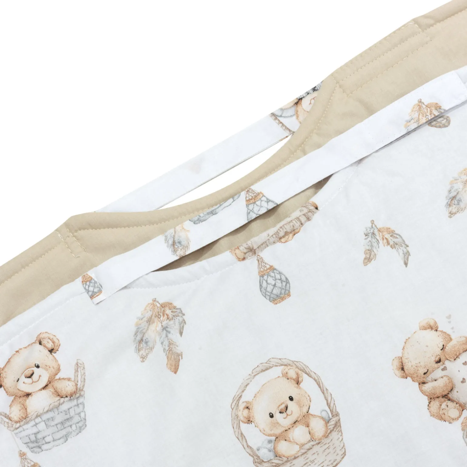 Zestaw do gondoli – bawełniany ochraniacz + prześcieradło Boho Bears