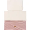 Zestaw do wózka - Plusz ecru i Smokey Pink Soft Velvet