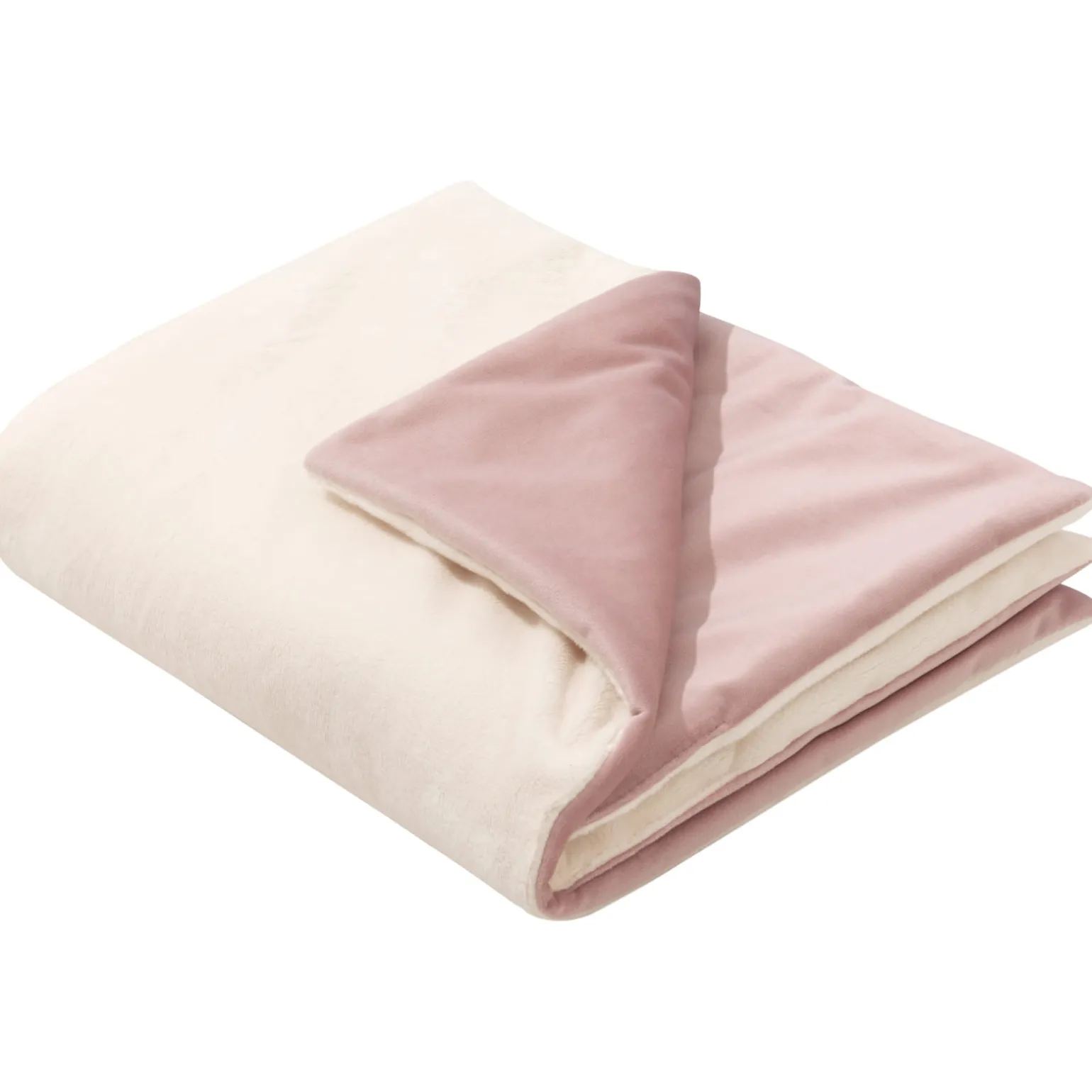 Zestaw do wózka - Plusz ecru i Smokey Pink Soft Velvet