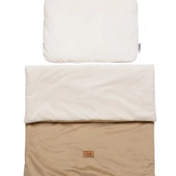 Zestaw do wózka - Plusz ecru i Toffee Soft Velvet