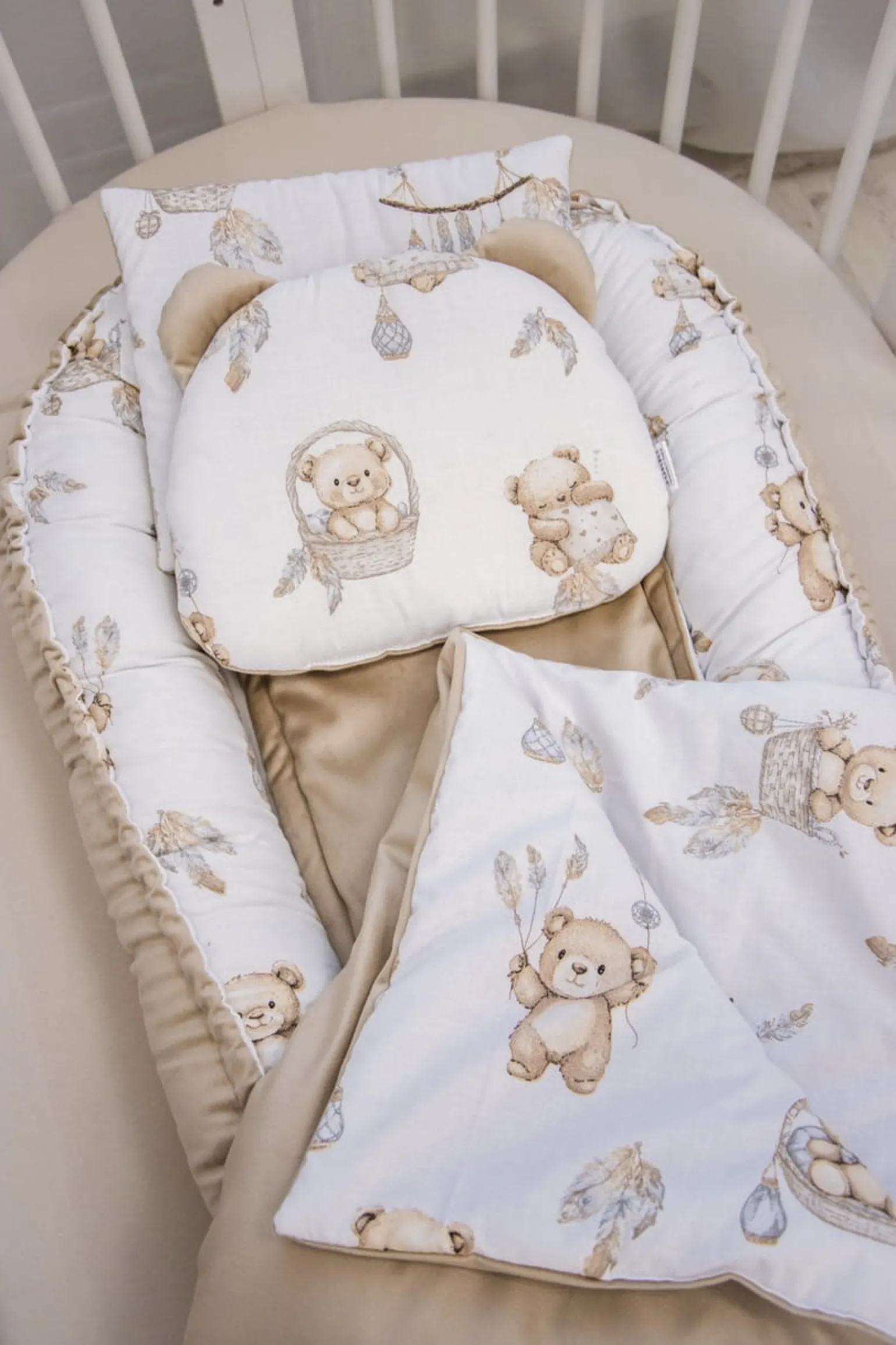 Zestaw 5 elementowy Comfort - Boho Bears i Cappuccino Soft Velvet