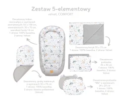 Zestaw 5 elementowy Comfort - Candy Circus i wrzosowy Soft Velvet