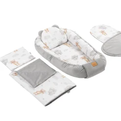 Zestaw 5 elementowy Comfort - Cloudy Bears i Szary Velvet