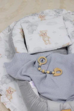 Zestaw 5 elementowy Comfort - Cloudy Bears i Szary Velvet