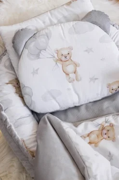 Zestaw 5 elementowy Comfort - Cloudy Bears i Szary Velvet
