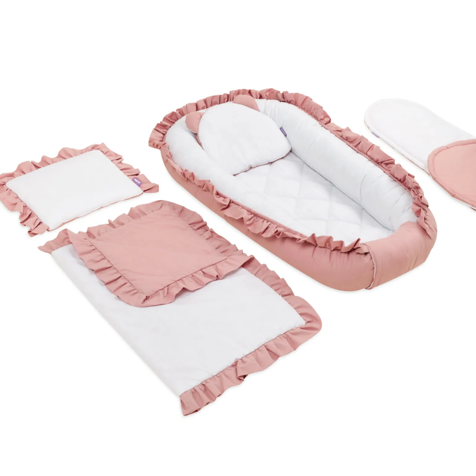 Zestaw 5 elementowy Comfort - Pastel Pink (bawełniany)