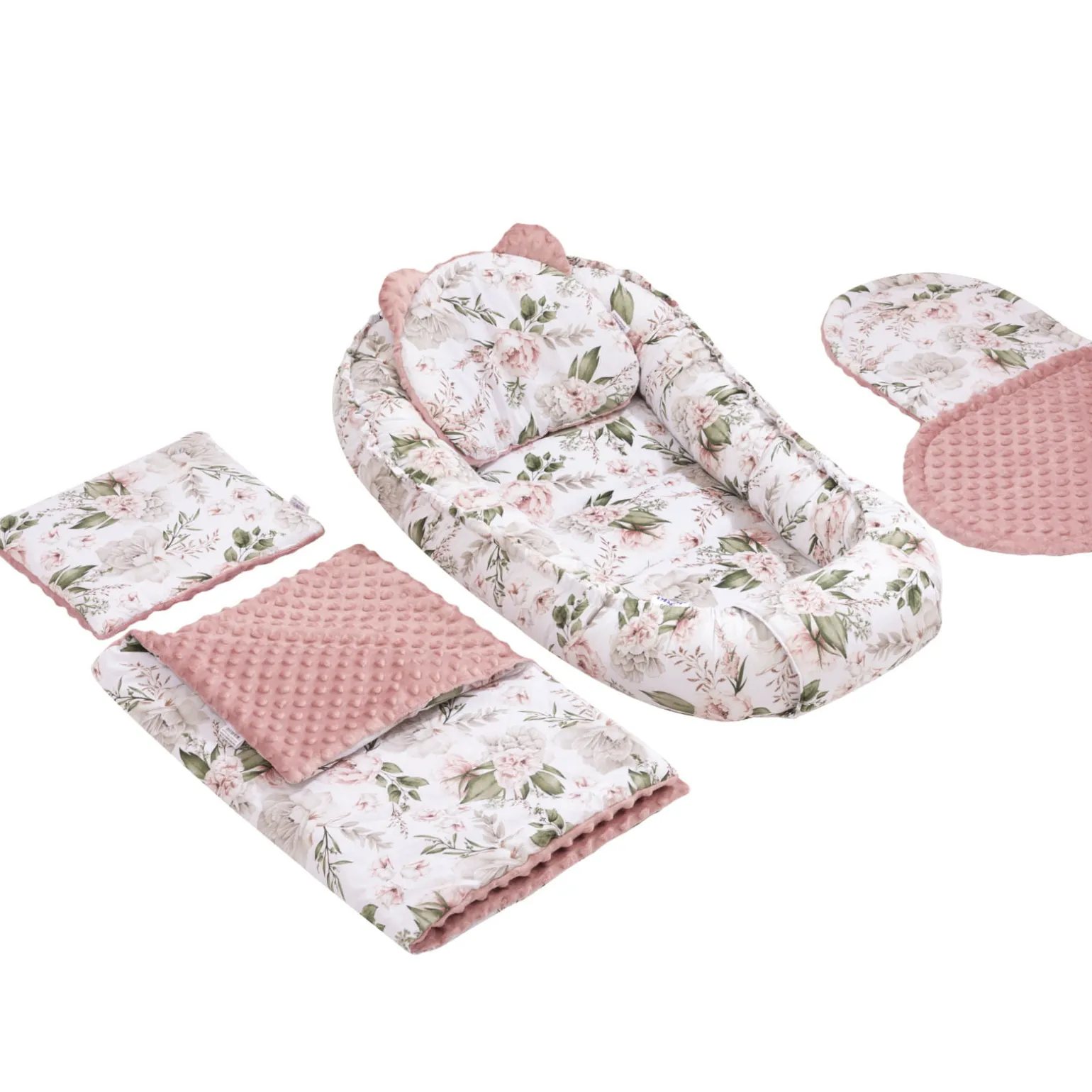 Zestaw 5 elementowy Comfort - Secret Garden i Old Rose Minky