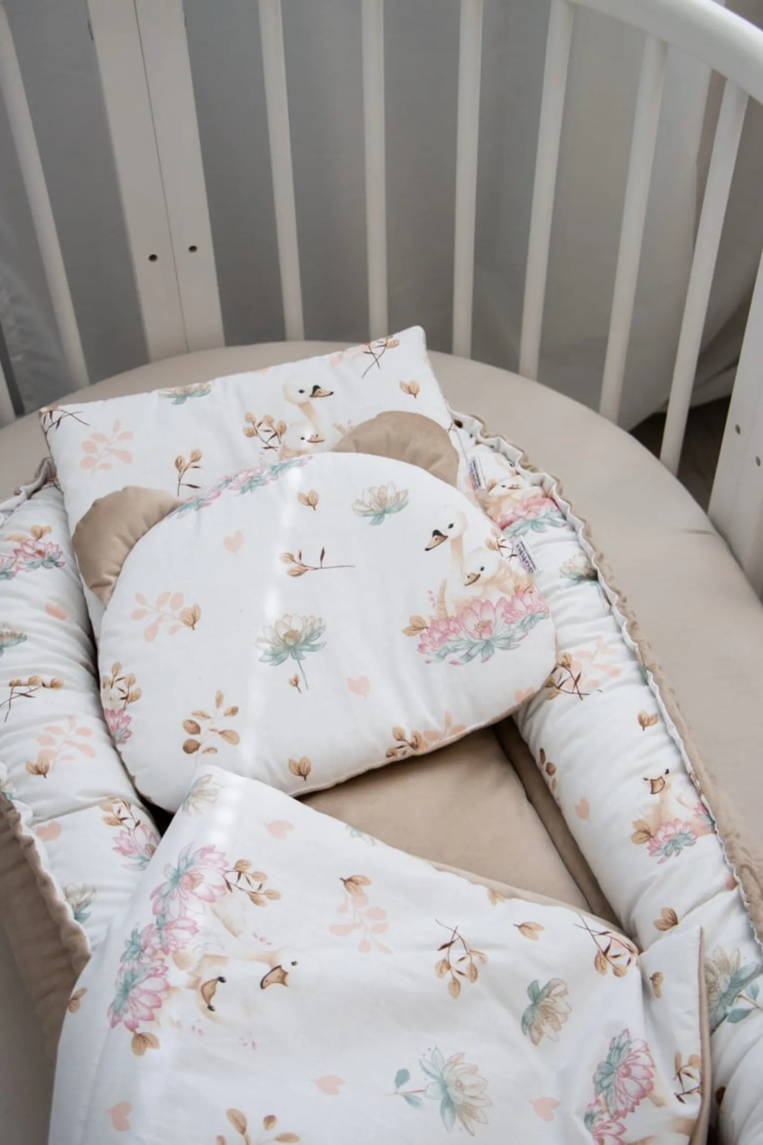 Zestaw 5 elementowy Comfort - Swan Family i Cappuccino Soft Velvet