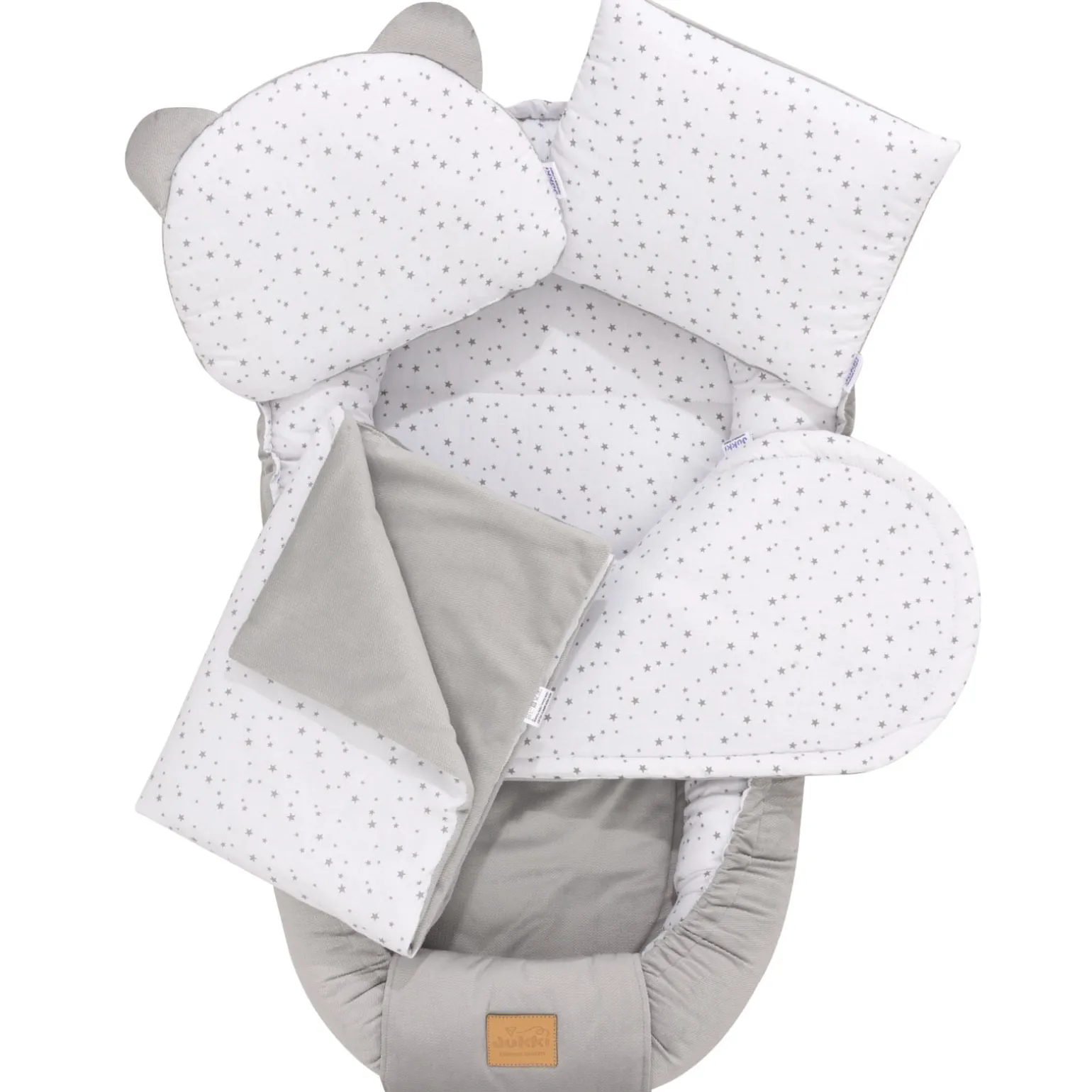 Zestaw 5 elementowy Comfort - Twinkle Stars i Szary Velvet