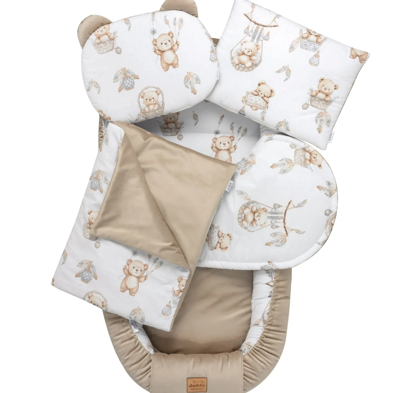 Zestaw 5 elementowy XXL - Boho Bears i Cappuccino Soft Velvet
