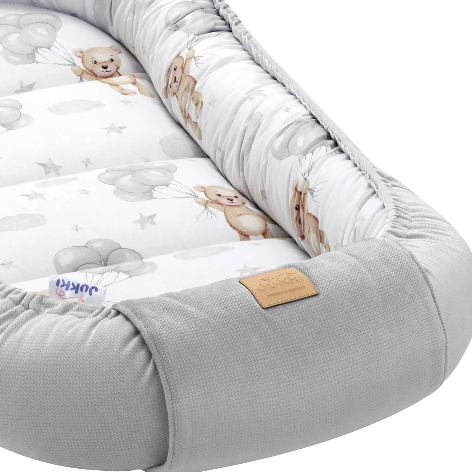 Zestaw 5 elementowy XXL - Cloudy Bears i szary Velvet