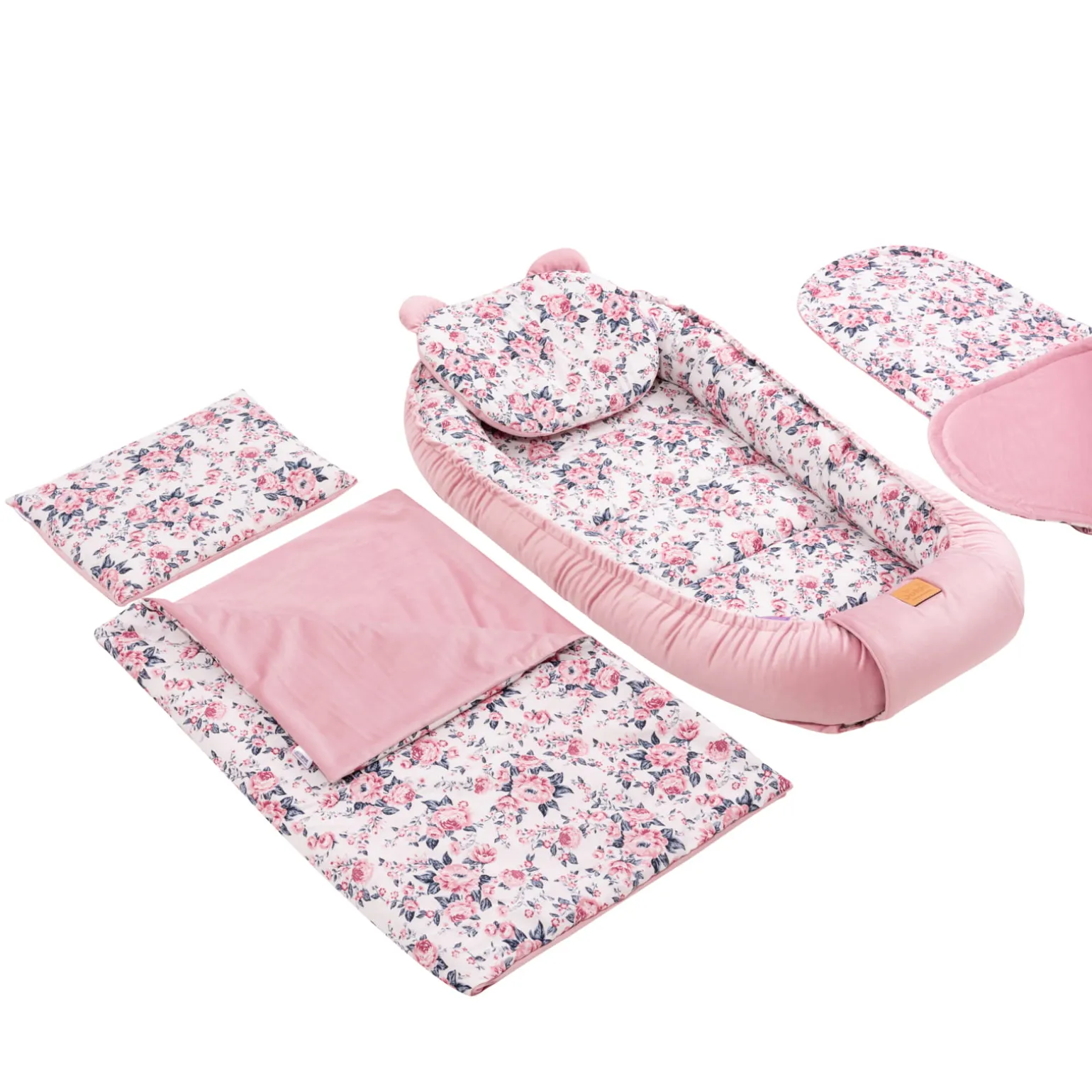 Zestaw 5 elementowy XXL - Roses i Smokey Pink Soft Velvet