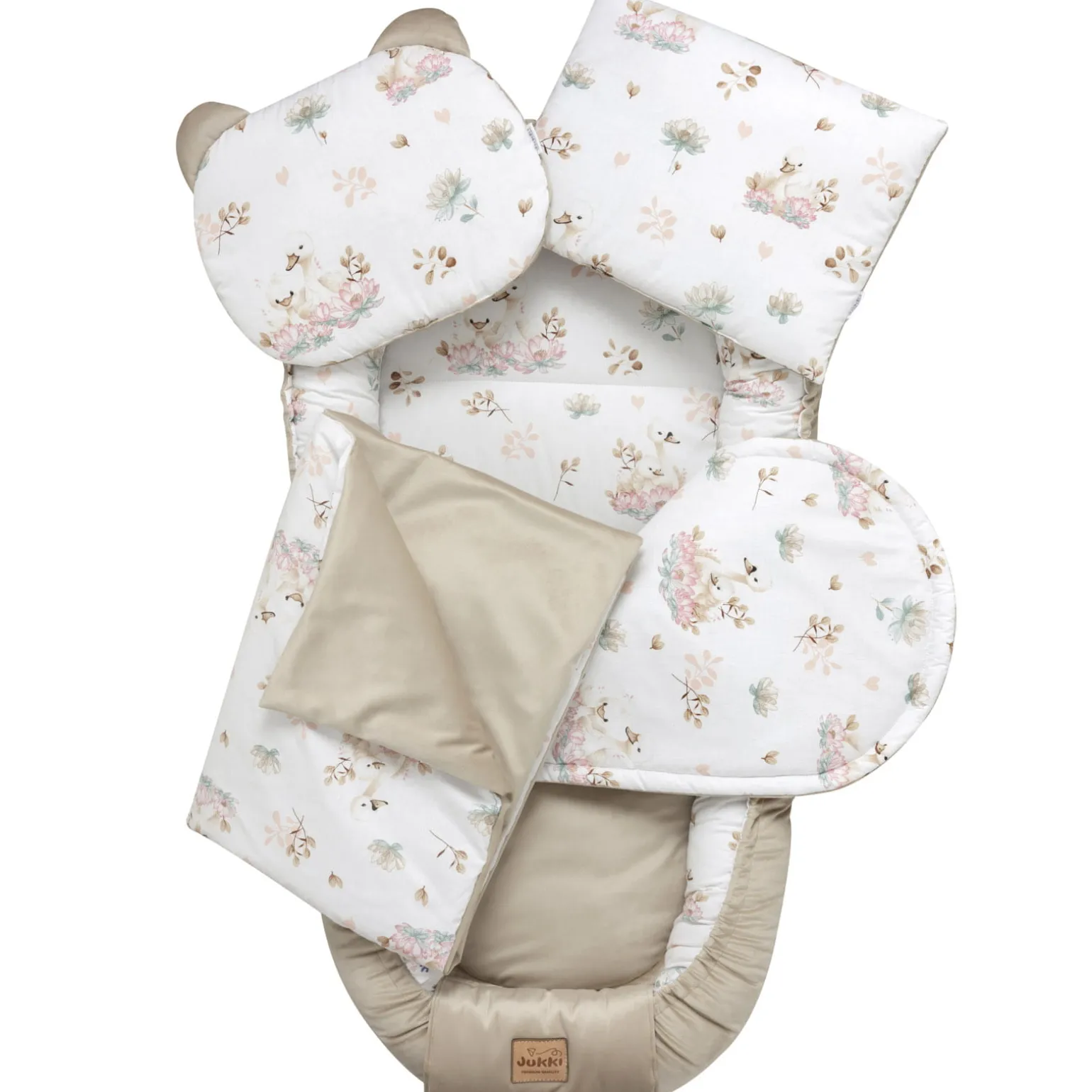 Zestaw 5 elementowy XXL - Swan Family i Cappuccino Soft Velvet