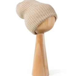Zimowa czapka z wełny merino - BEIGE MELANGE