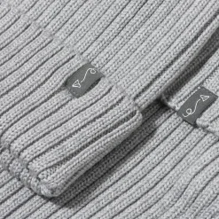 Zimowa czapka z wełny merino - GREY MELANGE
