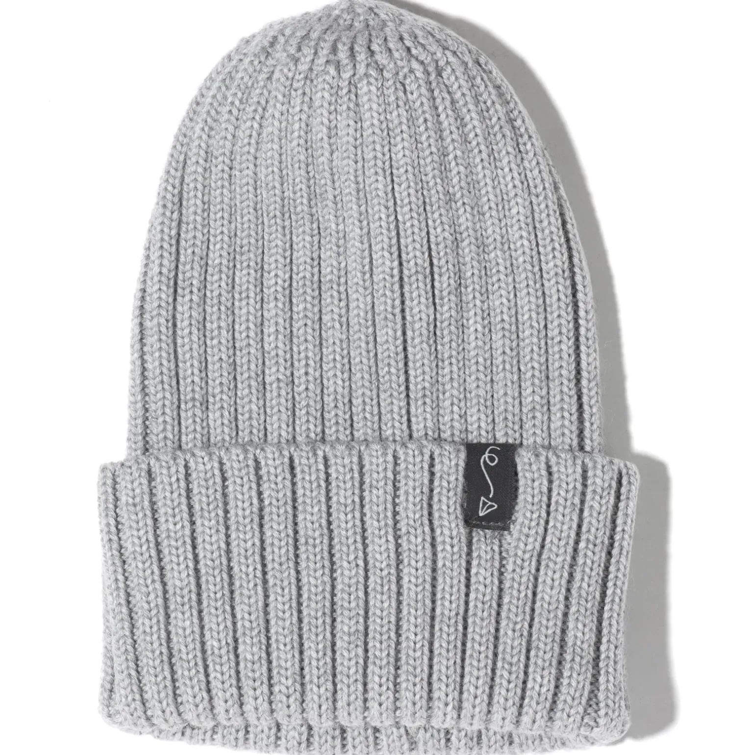 Zimowa czapka z wełny merino - GREY MELANGE
