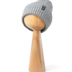 Zimowa czapka z wełny merino - GREY MELANGE