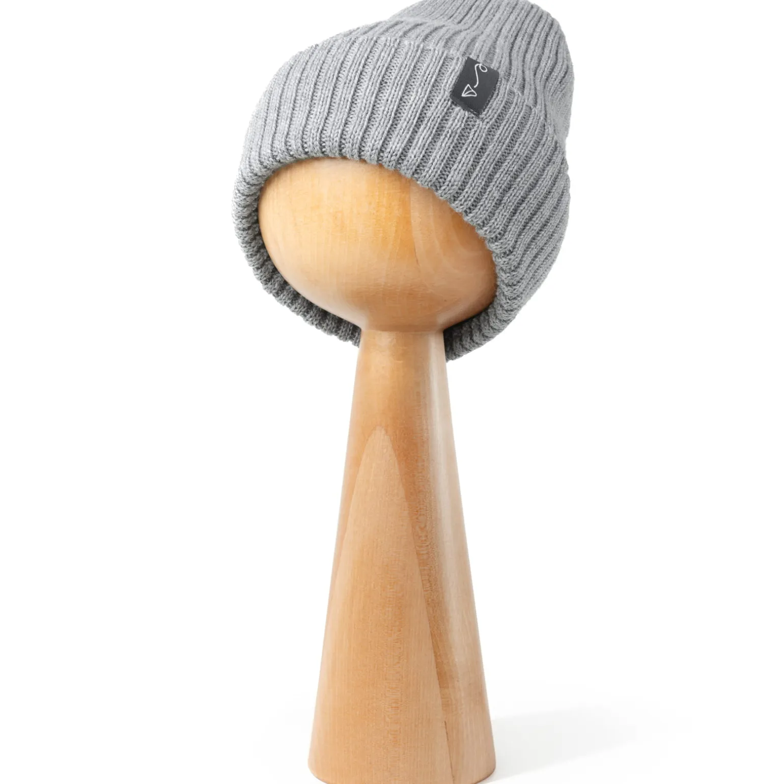 Zimowa czapka z wełny merino - GREY MELANGE