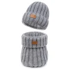 Zimowy komplet JUKKI - czapka oraz komin - GREY MELANGE