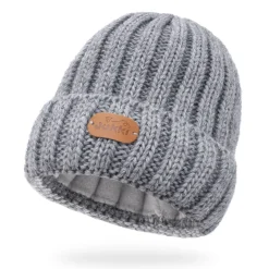 Zimowy komplet JUKKI - czapka oraz komin - GREY MELANGE