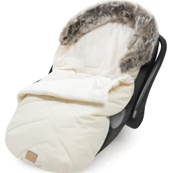Zimowy śpiworek dziecięcy do wózka, gondoli i sanek - ECRU WINTER