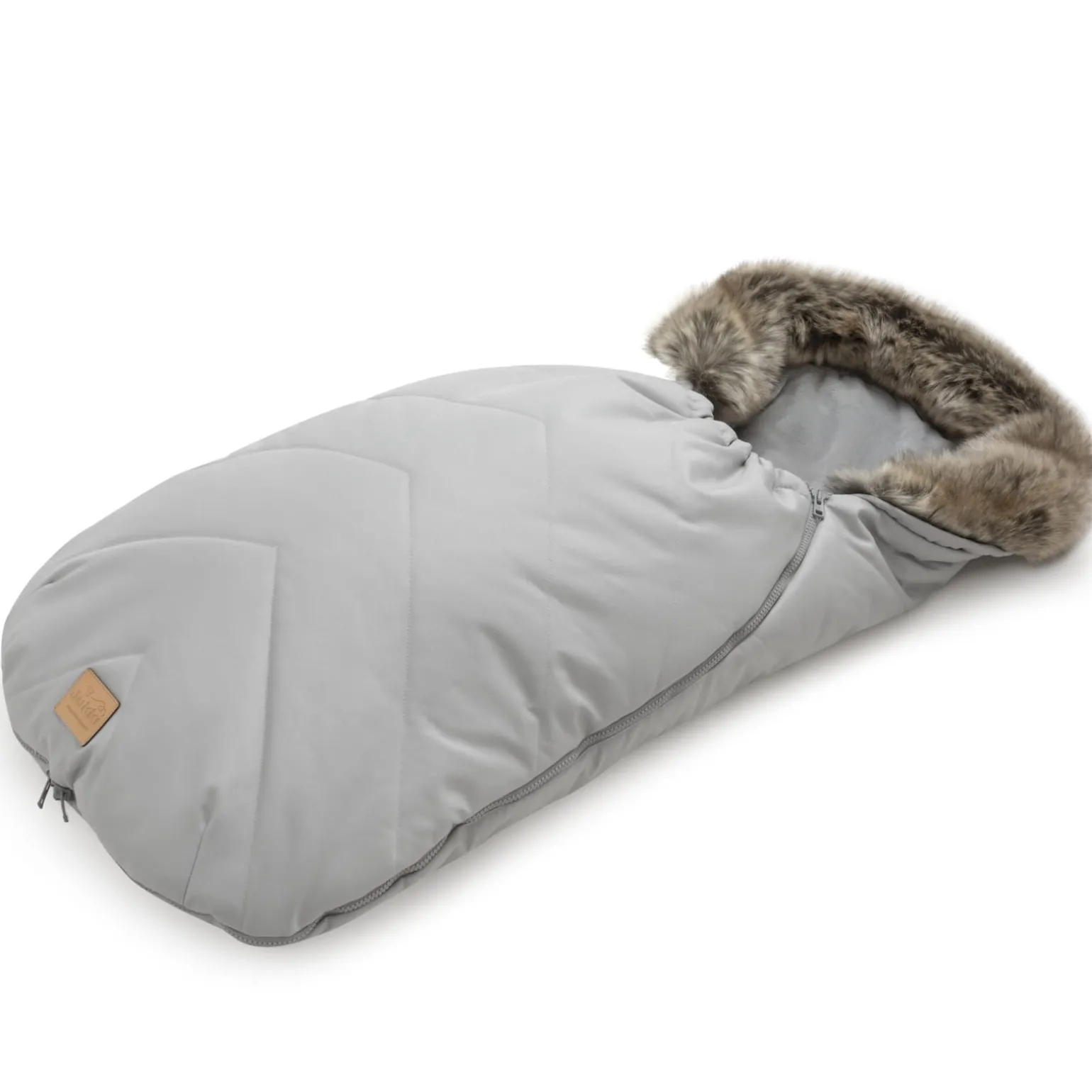 Zimowy śpiworek dziecięcy do wózka, gondoli i sanek - LIGHT GREY WINTER