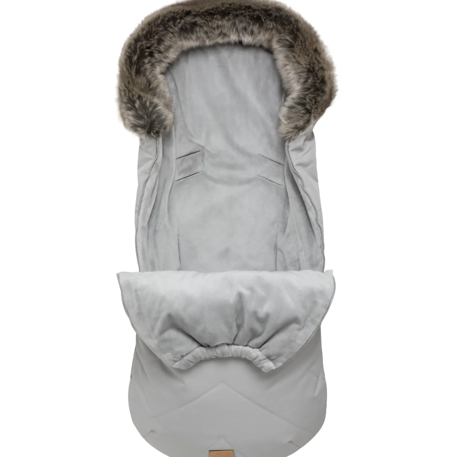 Zimowy śpiworek dziecięcy do wózka, gondoli i sanek - LIGHT GREY WINTER