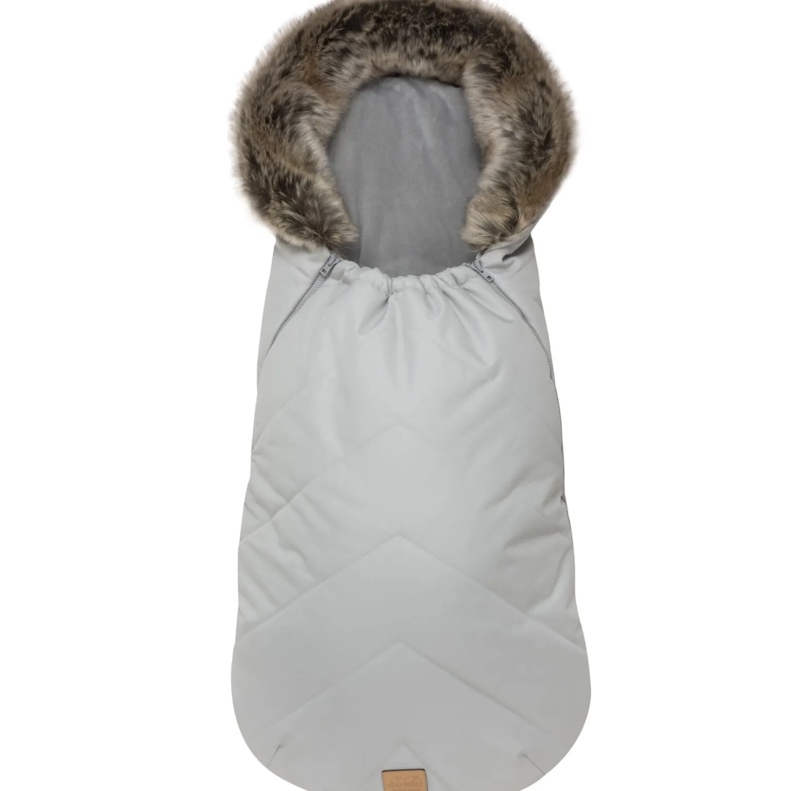 Zimowy śpiworek dziecięcy do wózka, gondoli i sanek - LIGHT GREY WINTER