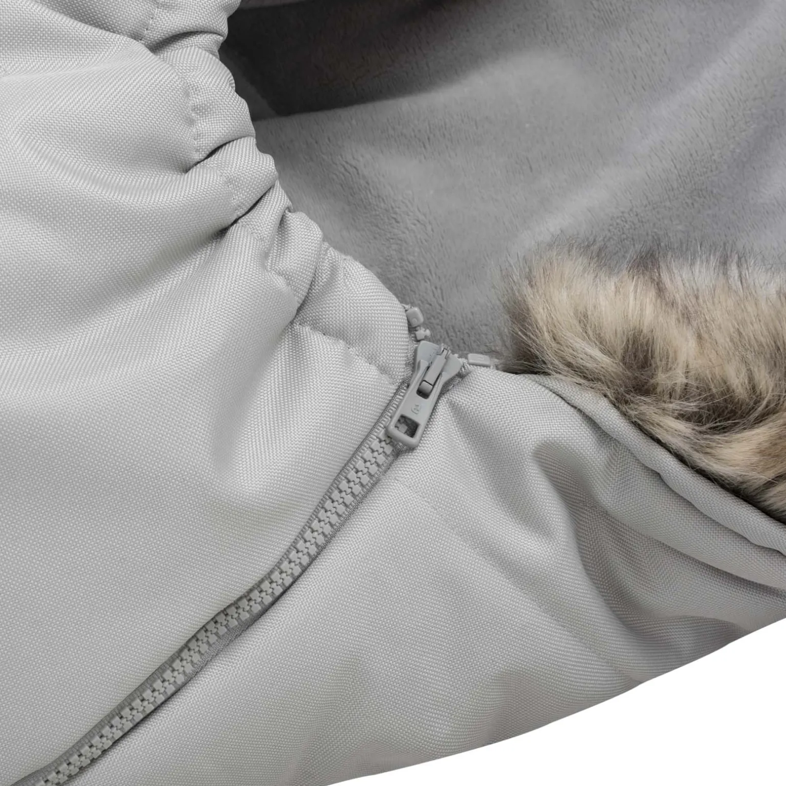 Zimowy śpiworek dziecięcy do wózka, gondoli i sanek - LIGHT GREY WINTER